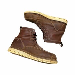 Keen Utility Boots Mens Size 10EE Brown Leather Moc Toe Work Chukka LUFTcell